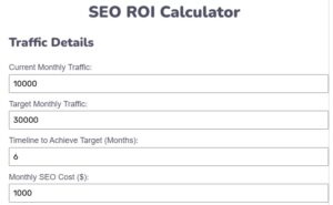 SEO ROI calculator