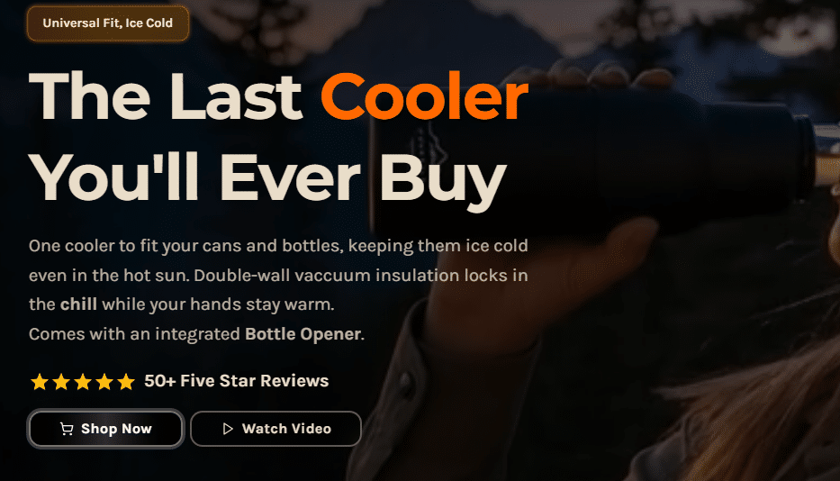 cooler for can case, after rewriting messaging